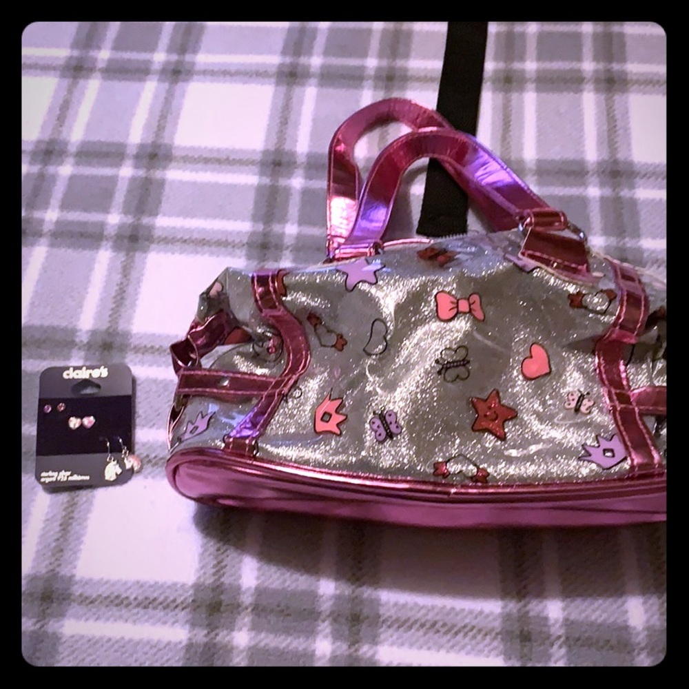Kids Purse and Unicorn Earrings